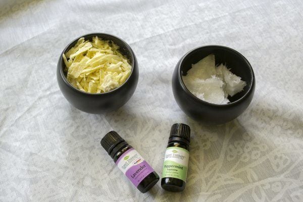 Healing Peppermint and Lavender Heel Balm Ingredients