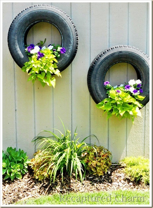 tyre side planter