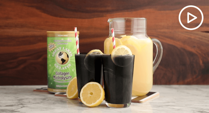Activated Charcoal Lemonade With Collagen