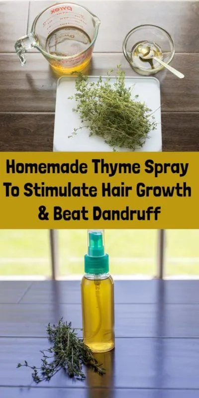 Homemade Thyme Spray To Stimulate Hair Growth & Beat Dandruff