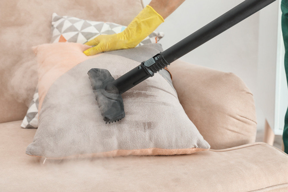 Steam cleaning cushions