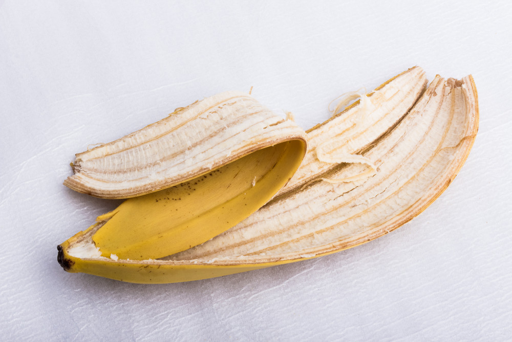 Ripe banana peel